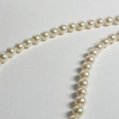 Pearl diameter: approximately 6.6mm-6.9mm, Sterling Silver, 27.1g, Necklace 