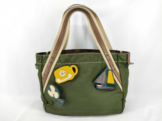 PRADA Nylon Prada Nylon Charm Tote Bag