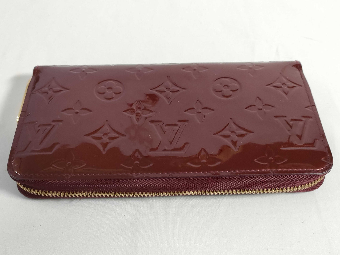 LOUIS VUITTON Vernis Zippy Wallet/M93522/SP1170/Vernis/Amaranth/G Hardware Wallet