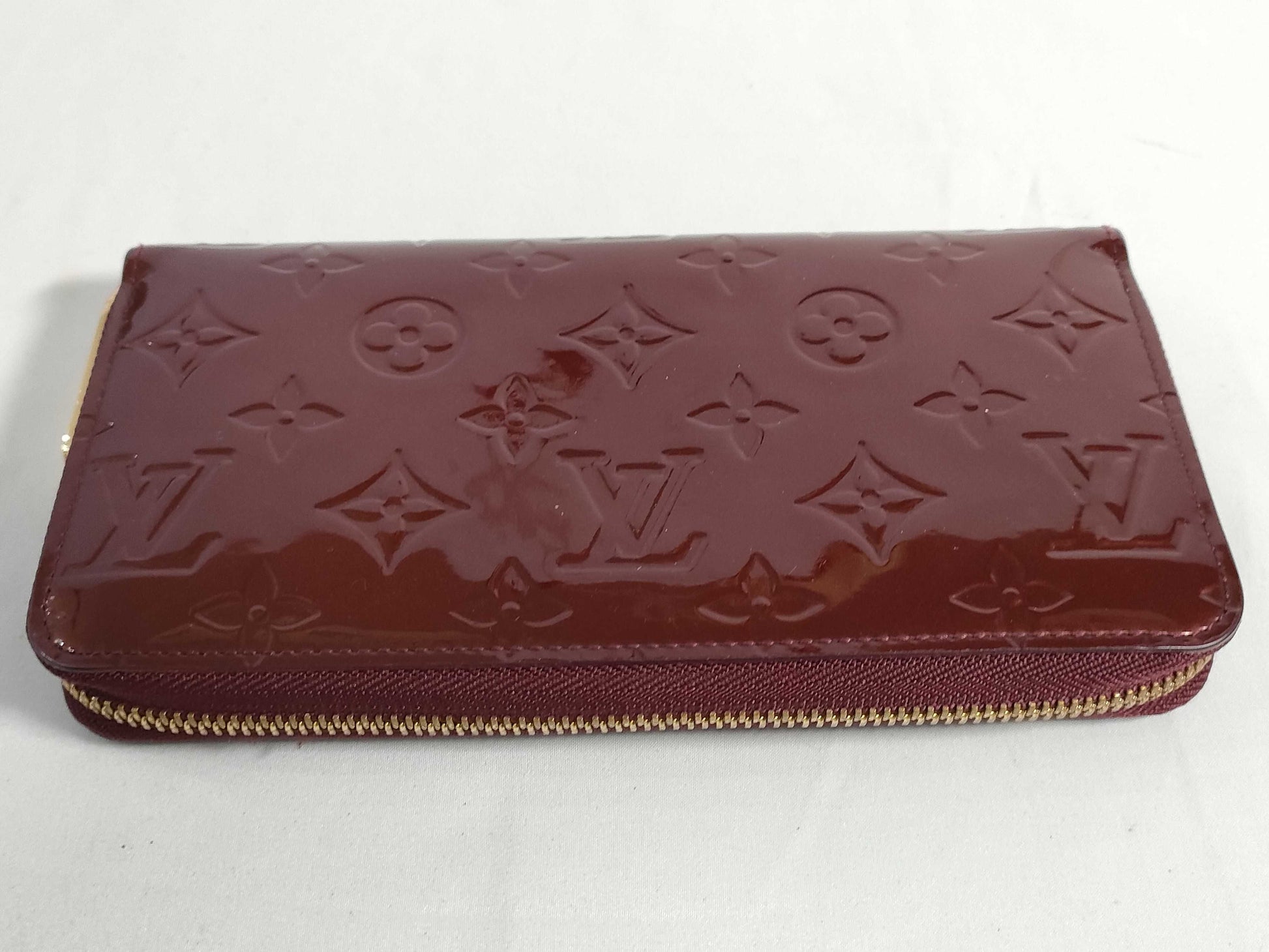 LOUIS VUITTON Vernis Zippy Wallet/M93522/SP1170/Vernis/Amaranth/G Hardware Wallet
