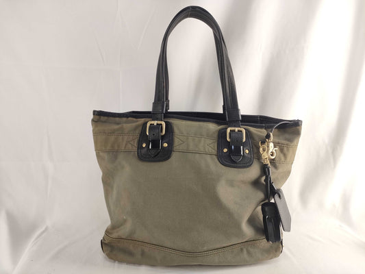 SEE BY CHLOE See by Chloe Tote Bag, Canvas and Leather, A4 Size, Gold Hardware