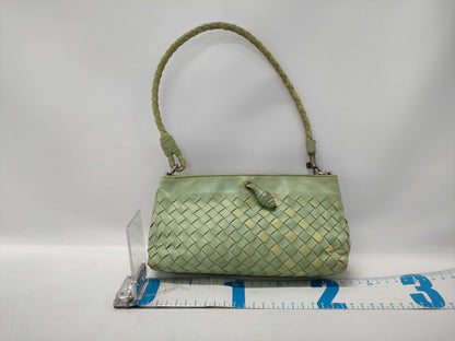 BOTTEGA VENETA Intrecciato Handbag Shoulder Accessory Pouch Leather Green Bag