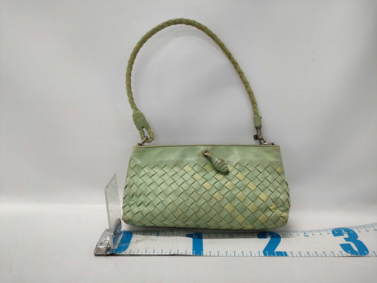 BOTTEGA VENETA Intrecciato Handbag Shoulder Accessory Pouch Leather Green Bag