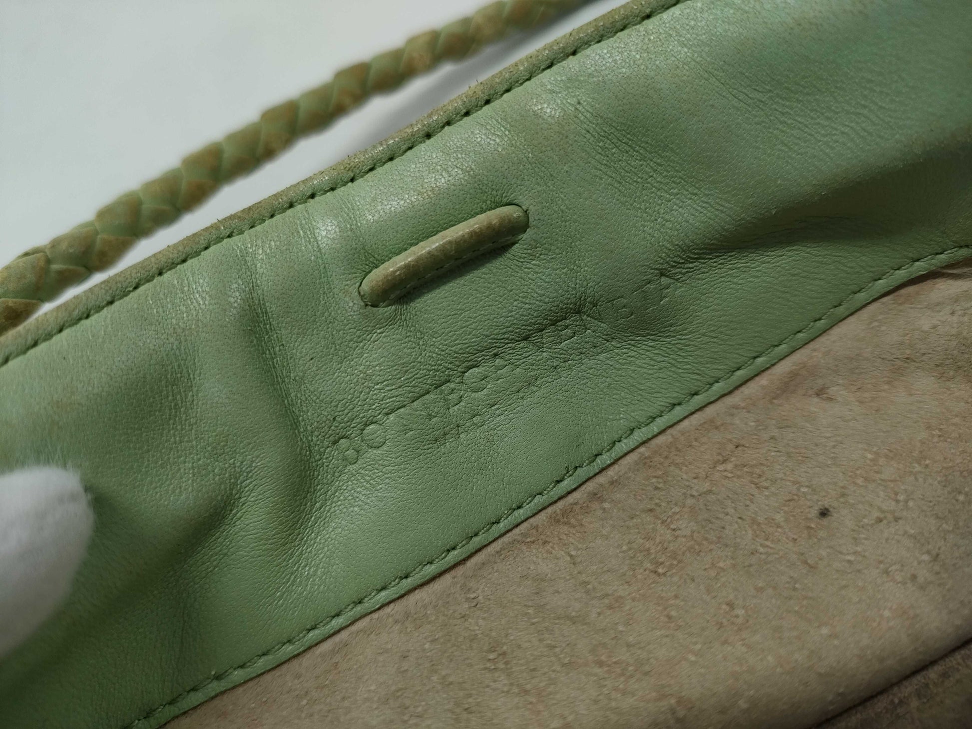 BOTTEGA VENETA Intrecciato Handbag Shoulder Accessory Pouch Leather Green Bag