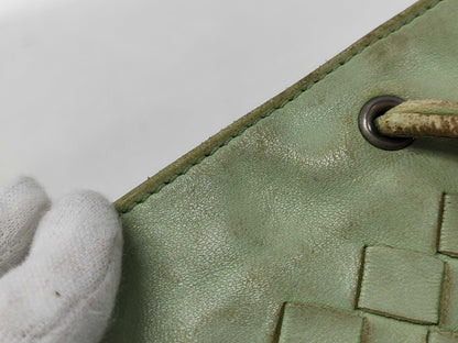 BOTTEGA VENETA Intrecciato Handbag Shoulder Accessory Pouch Leather Green Bag