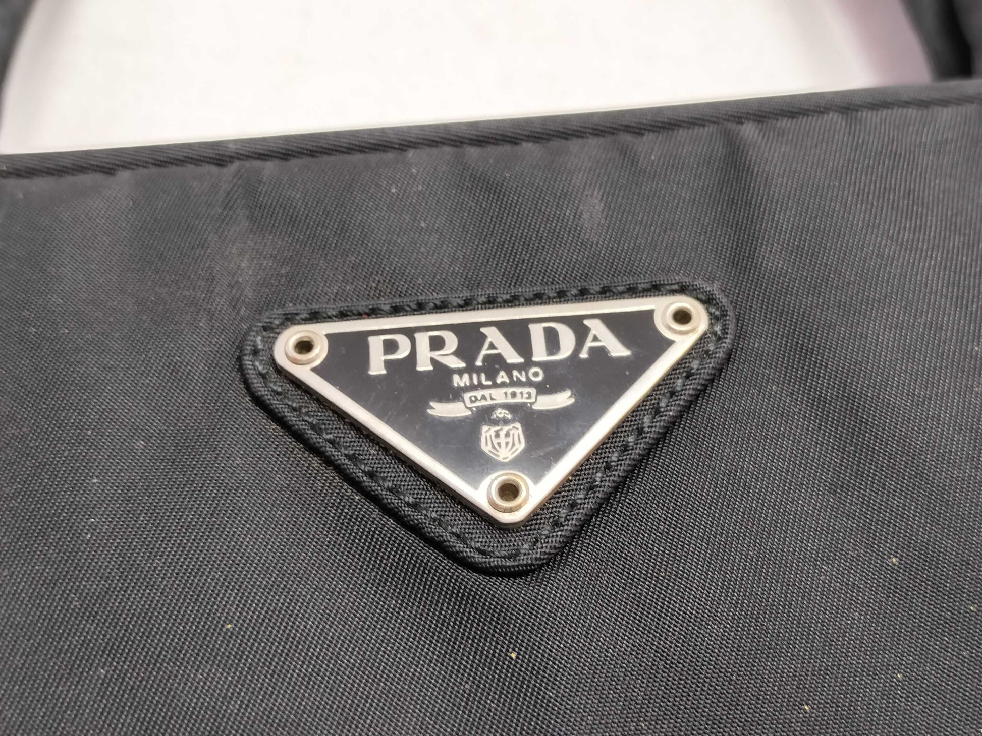 PRADA Nylon Prada Handbag Black Men's Tote Bag