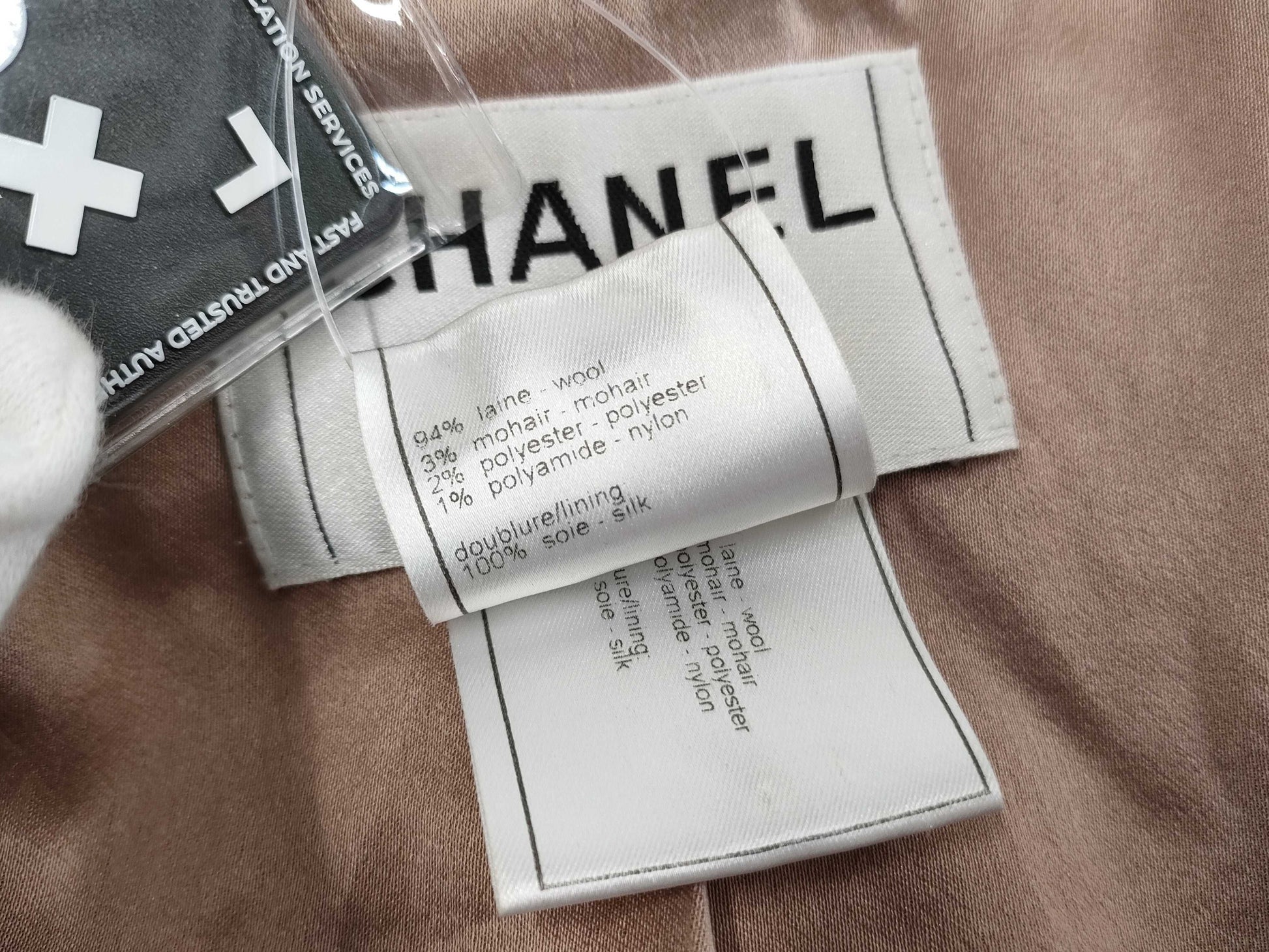 CHANEL Vintage Mohair Blend Tweed Coat with Silk Lining and Mink Trim, Size 38