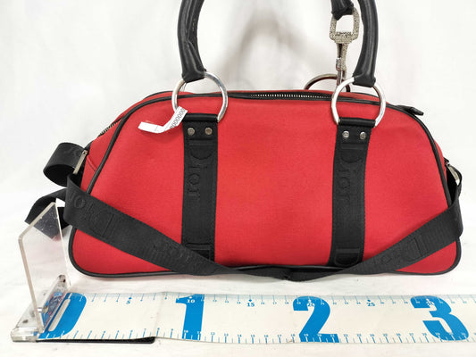 Dior ID-Christian Dior Hardcore Red 2WAY Handbag Canvas 01 MA 0043 Handbag