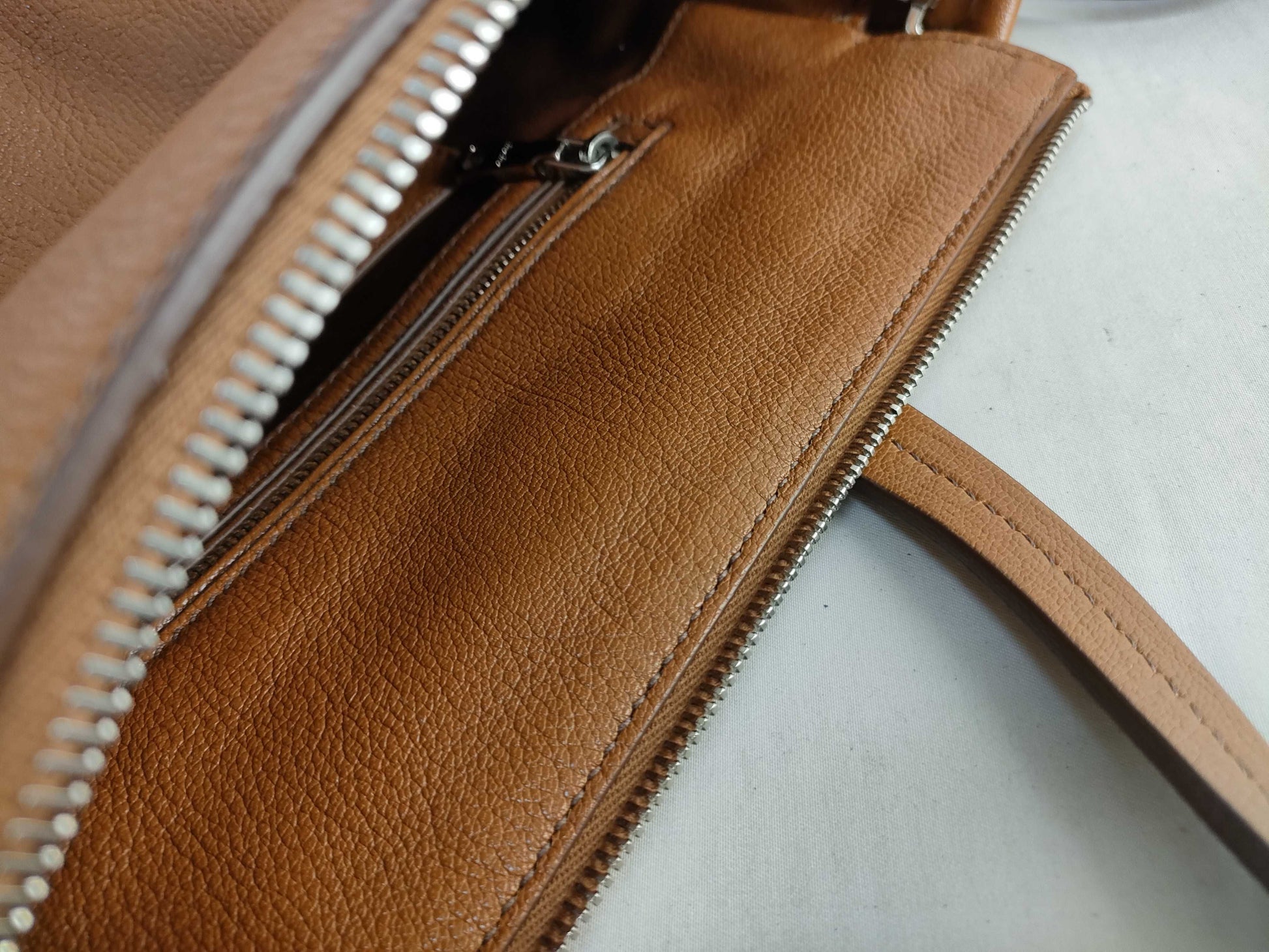 Miu Miu Madras Leather 2-Way Handbag, Brown, 5BB004