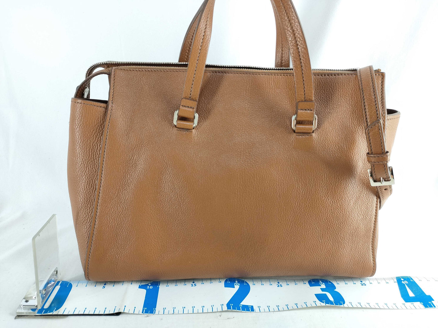 Miu Miu Madras Leather 2-Way Handbag, Brown, 5BB004