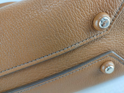 Miu Miu Madras Leather 2-Way Handbag, Brown, 5BB004