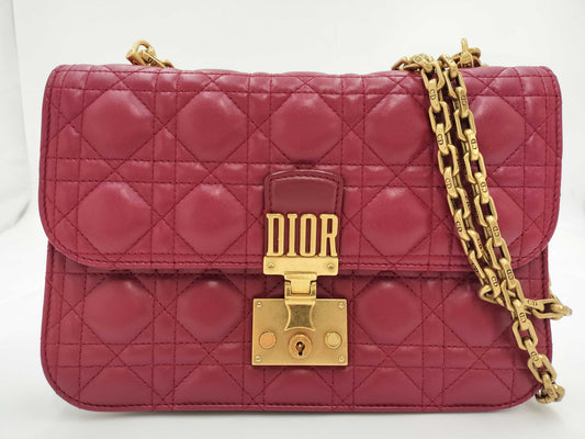 Dior Cannage Padlock Shoulder Bag