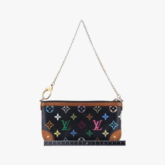 LOUIS VUITTON Pochette Mira MM Noir Monogram Multicolore M60097 AA4122 Shoulder Bag