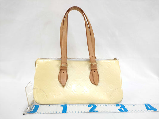 LOUIS VUITTON Vernis Rosewood Avenue Handbag M93508 Yellow/Pearl