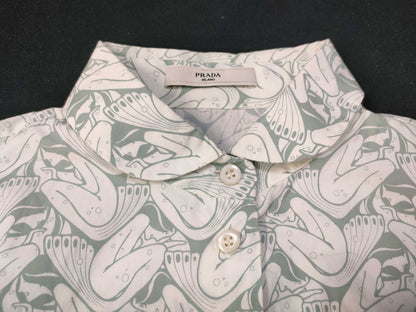 PRADA PRADA Mermaid Print Round Collar Shirt