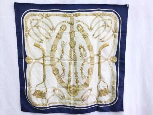 HERMES Saddlery Motif Carré 90 Scarf