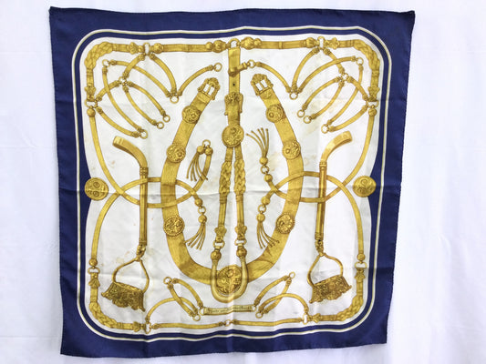 HERMES Saddlery Motif Carré 90 Scarf