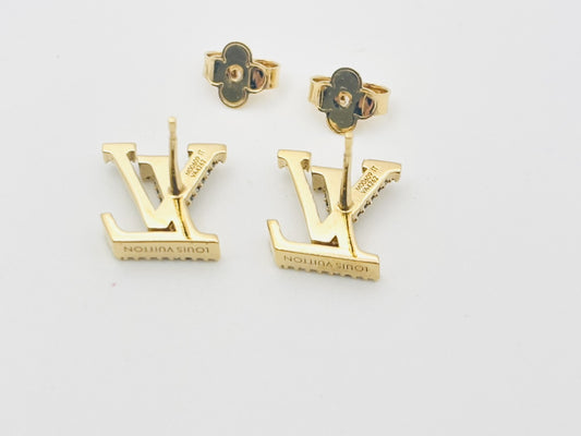 LOUIS VUITTON M00609 Earrings LV Iconic Strass Earrings Gold Earrings