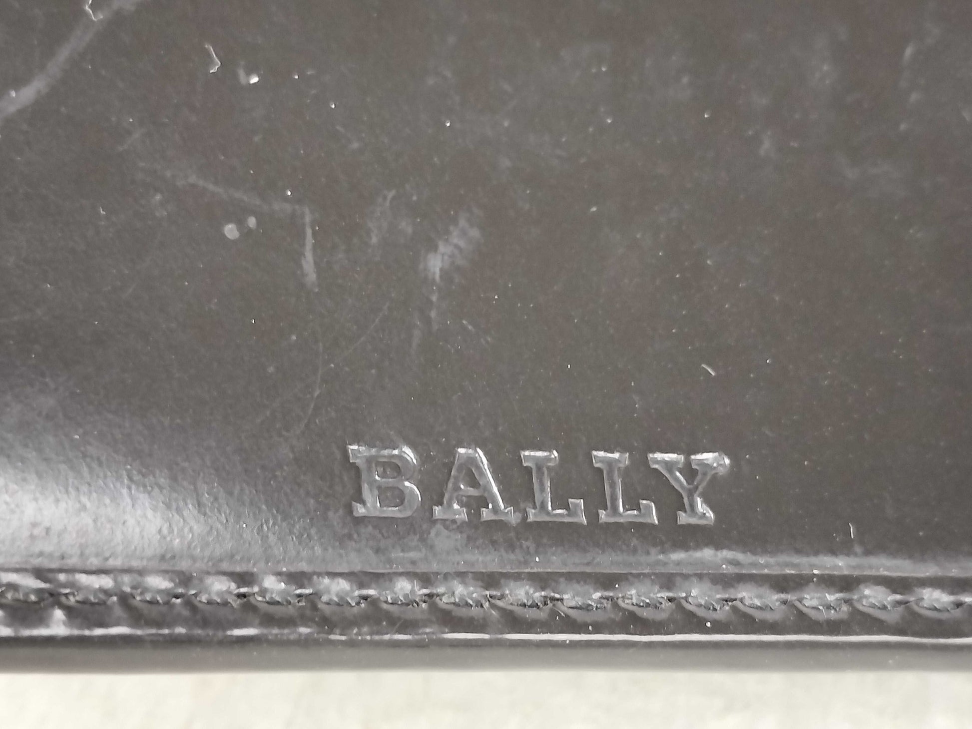 BALLY Leather Bifold Wallet Black