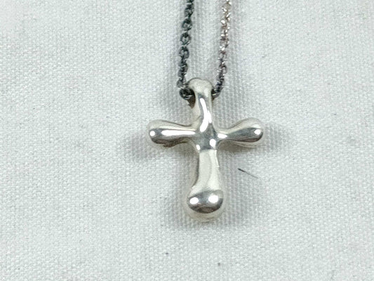 Tiffany & Co. Tiffany Small Cross Necklace SV925 Silver Necklace