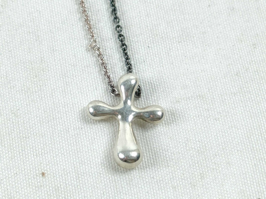 Tiffany & Co. Tiffany Small Cross Necklace SV925 Silver Necklace