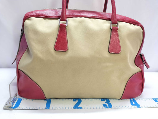 PRADA Canvas x Saffiano Boston Bag Boston Bag