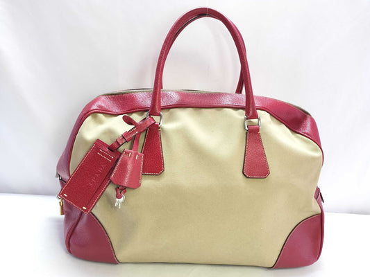 PRADA Canvas x Saffiano Boston Bag Boston Bag