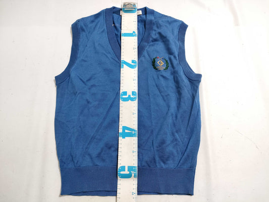 Dior Christian Dior Christian Dior logo embroidered knit vest blue top