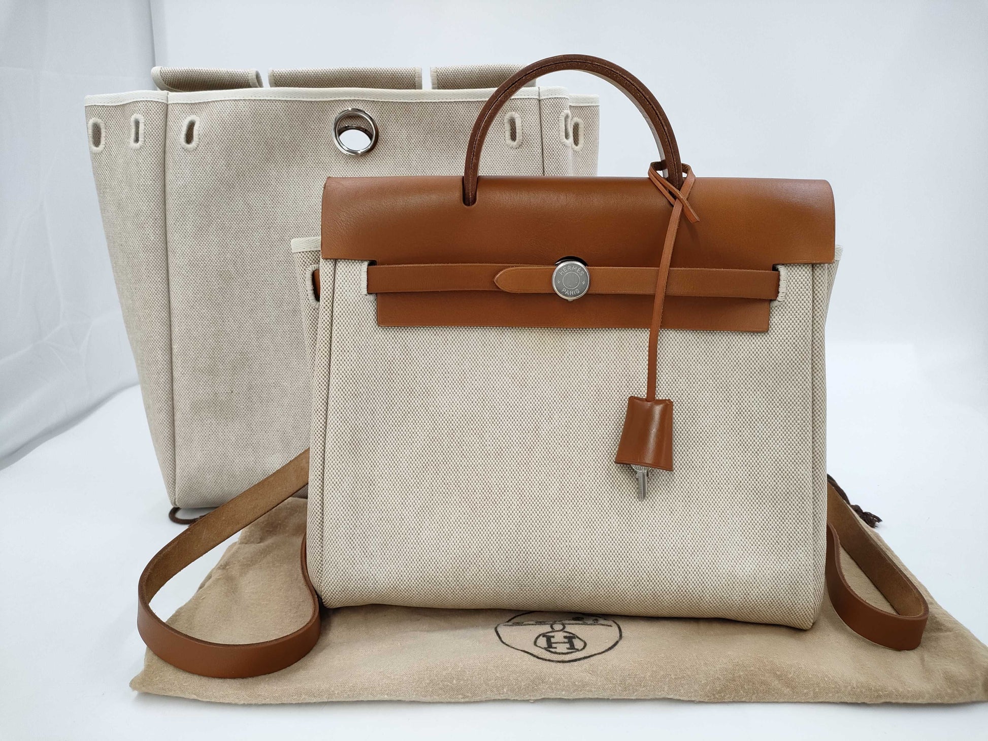 HERMES Airbag Ad PM Backpack with G Stamp and Spare Bag