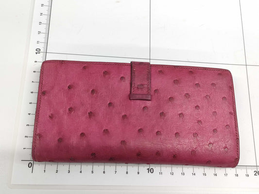 HERMES Bearn Ostrich Wallet