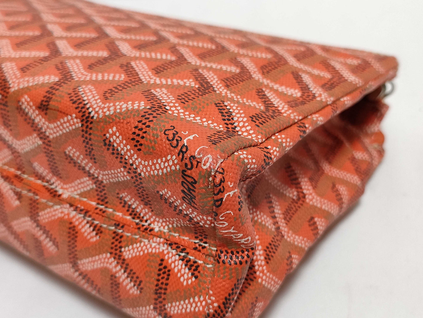 GOYARD Miroir PM Zip Pouch Orange Clutch Bag