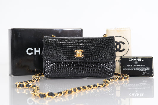 CHANEL Crocodile Chain Shoulder Bag, 0 Series