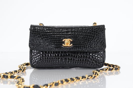 CHANEL Crocodile Chain Shoulder Bag, 0 Series