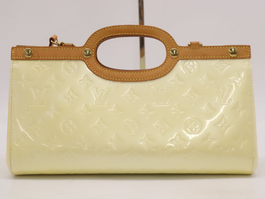 LOUIS VUITTON M91372 Vernis Roxbury Drive Noisette Handbag with Shoulder Strap