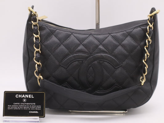 CHANEL Caviar Skin Matelasse Chain One Shoulder Bag with Seal and Card 8347172 Shoulder Bag