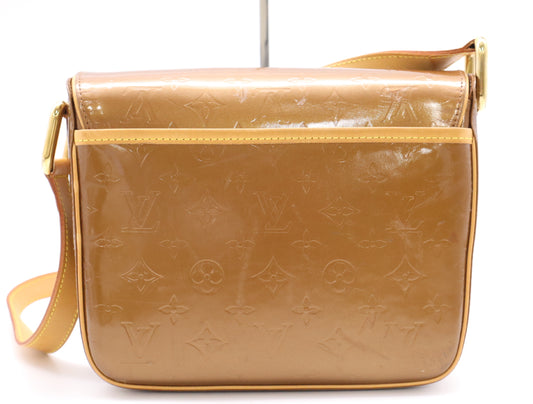 LOUIS VUITTON M91107 Vernis Christie GM Bronze Shoulder Bag