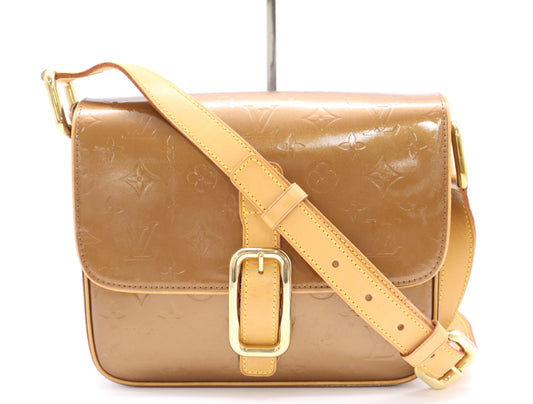 LOUIS VUITTON M91107 Vernis Christie GM Bronze Shoulder Bag