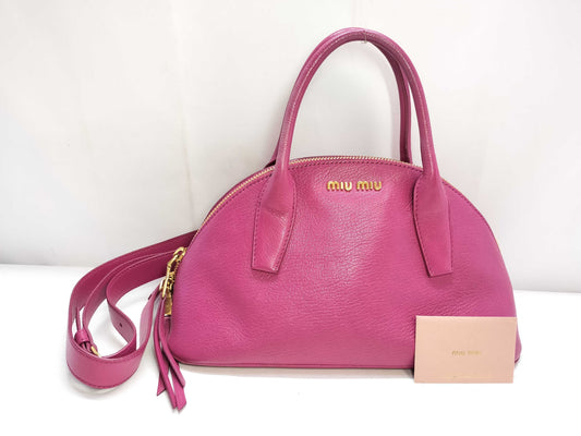Miu Miu Madras 2-Way Handbag/Shoulder Bag RL0091 Handbag