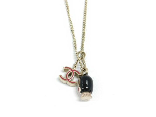 CHANEL CHANEL Necklace Coco Mark Doll Head 05P GP Necklace