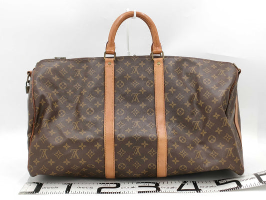 LOUIS VUITTON Monogram Keepall 55 Bandouliere Boston Bag M41424/832SD