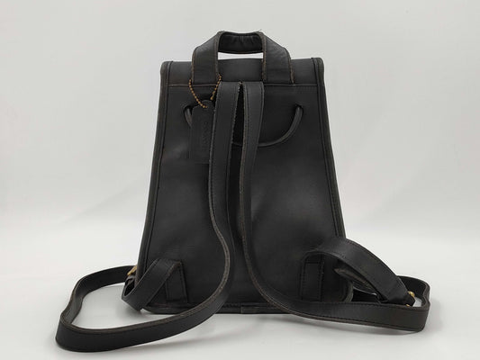 COACH Black Leather Backpack