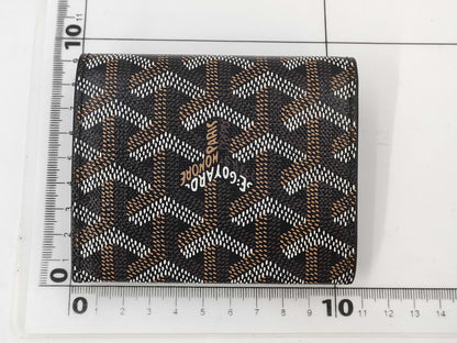GOYARD Goyard PVC x Leather Marigny Wallet Black x Yellow