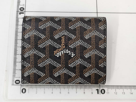 GOYARD Goyard PVC x Leather Marigny Wallet Black x Yellow