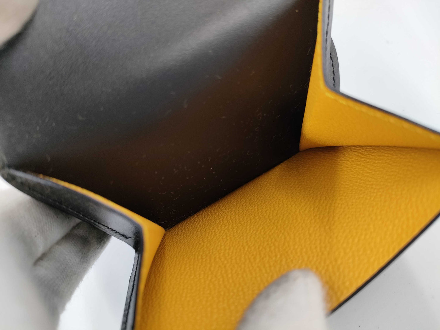 GOYARD Goyard PVC x Leather Marigny Wallet Black x Yellow