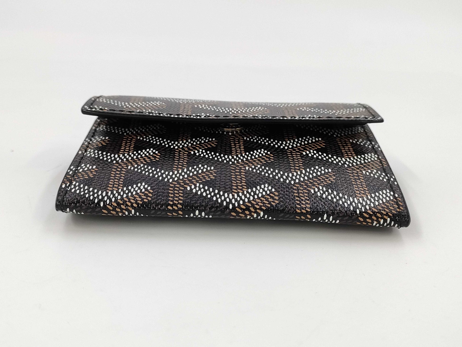 GOYARD Goyard PVC x Leather Marigny Wallet Black x Yellow