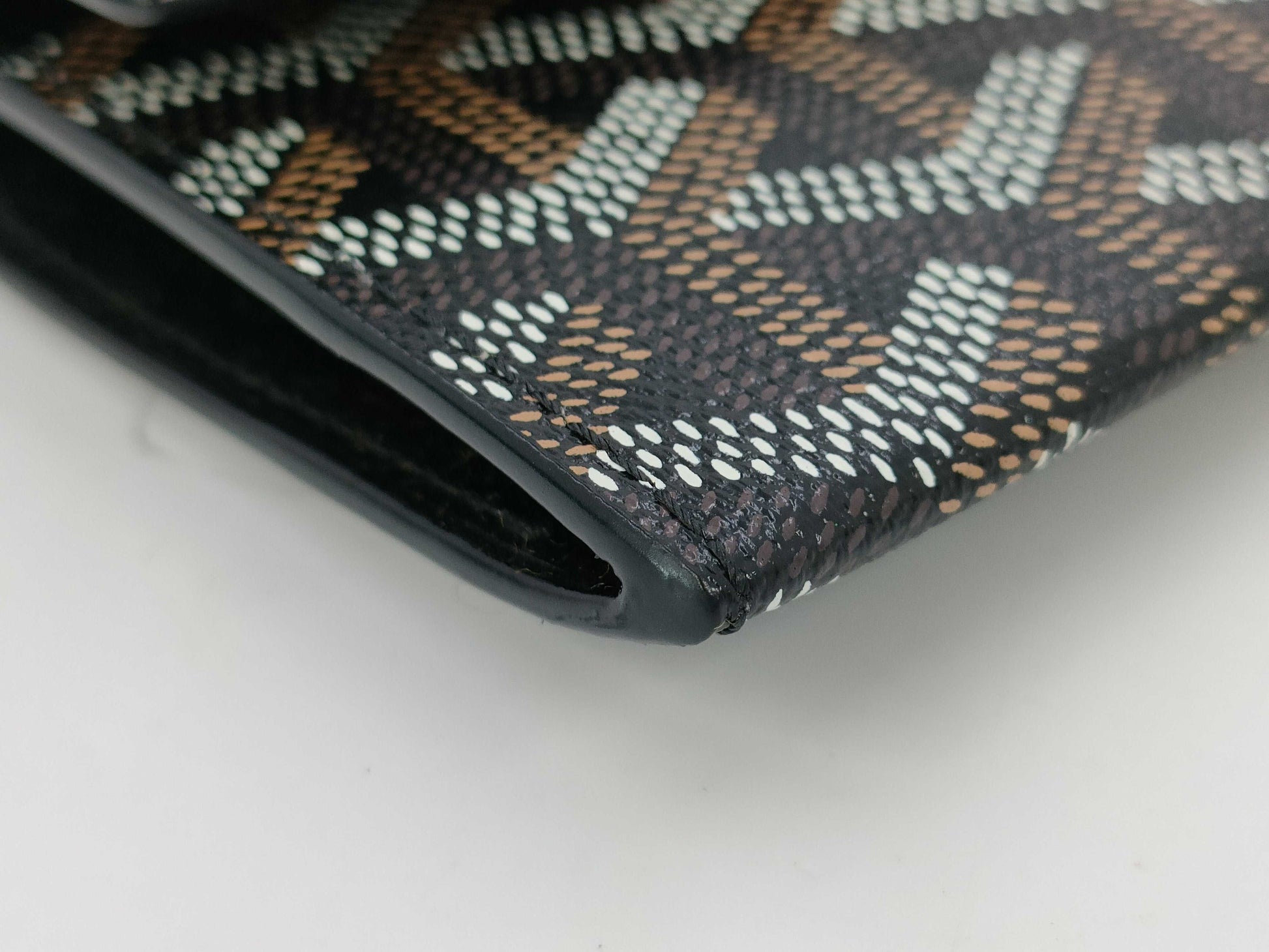 GOYARD Goyard PVC x Leather Marigny Wallet Black x Yellow