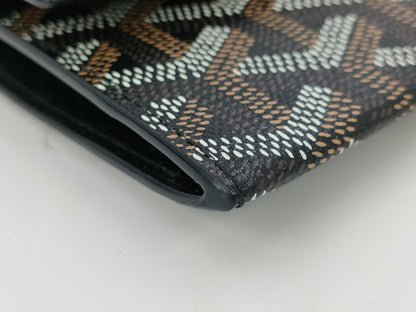 GOYARD Goyard PVC x Leather Marigny Wallet Black x Yellow