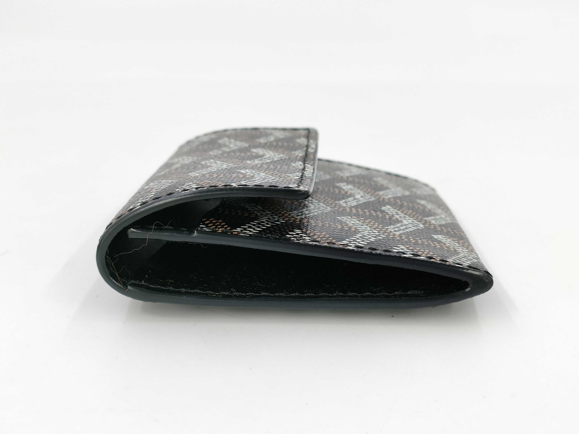 GOYARD Goyard PVC x Leather Marigny Wallet Black x Yellow