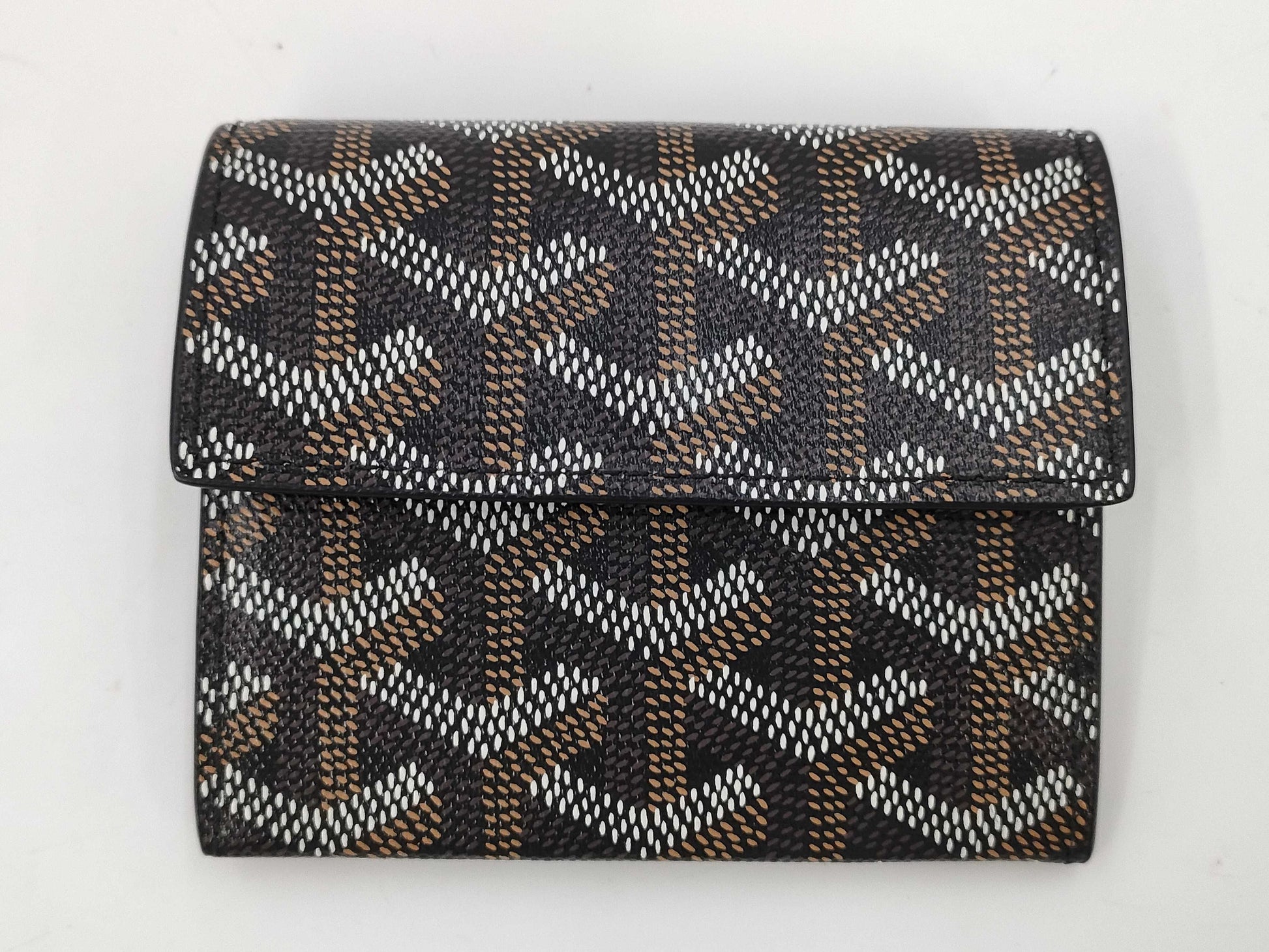 GOYARD Goyard PVC x Leather Marigny Wallet Black x Yellow