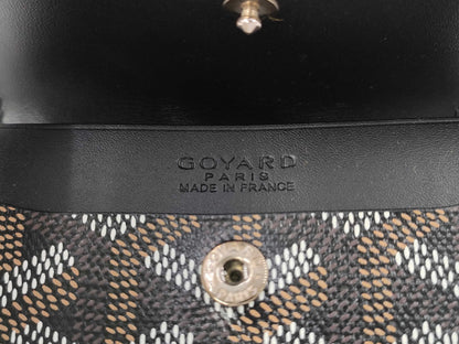 GOYARD Goyard PVC x Leather Marigny Wallet Black x Yellow